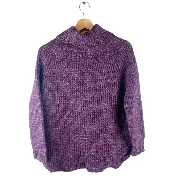 Free People Purple Cowl Neck Sweater - Picture 3 of 7
